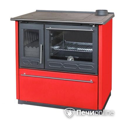Отопительная печь Plamen 850 Glas красная труба справа в Щербинке