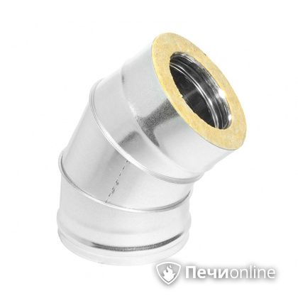 Колено 135° (45°) Теплов и Сухов Отвод Термо 45* ОТ-Р 430-0.5/оцинковка D120/180 в Щербинке