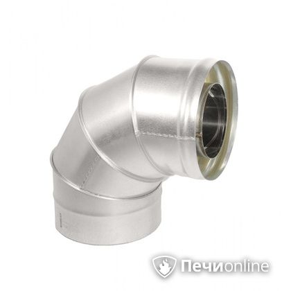 Колено 90° сэндвич Теплов и Сухов Отвод Термо 87* ОТ-Р 430-0.5/оцинковка D150/210 ТиС в Щербинке
