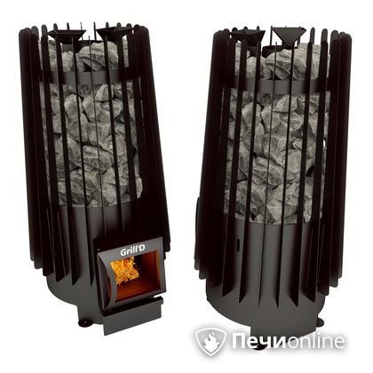 Дровяная печь-каменка GrillD Cometa Vega 180 short black в Щербинке