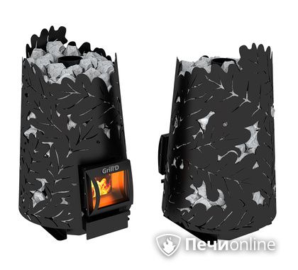 Дровяная печь-каменка GrillD Dubravo 180 short black в Щербинке