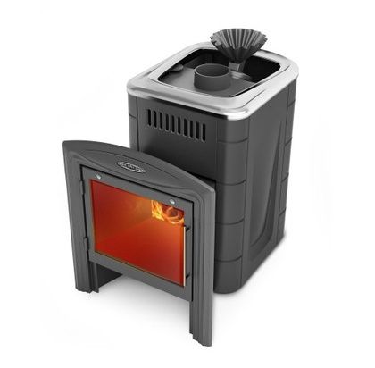 Дровяная банная печь TMF Гейзер Мини 2016 Inox Витра ЗК ТО антрацит в Щербинке