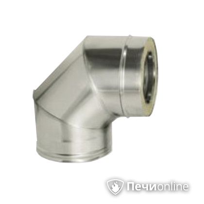Дымоход Дымок Колено 90° с изоляцией 0,8 мм. OТFR90  120/200 в Щербинке