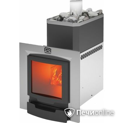 Дровяная банная печь Теплодар Русь 12 ЛНЗП Панорама Профи (дверь 17 с обрамлением) в Щербинке