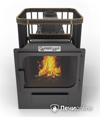 Дровяные печи-каменки Сабантуй Квадро Чугун 24 панорама в Щербинке