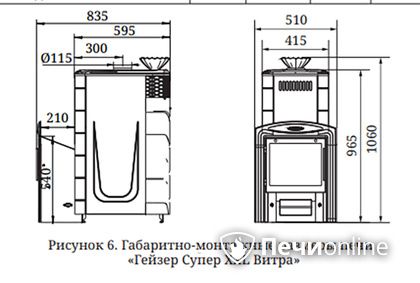 Дровяная печь-каменка TMF Гейзер Супер XXL Inox ДА ЗК терракота в Щербинке