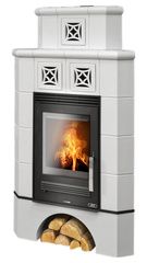 Печь-камин ABX Regina (угловая), белый