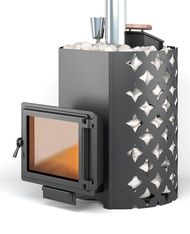 Дровяная печь-каменка Этна 24 (Панорама) Закрытая каменка