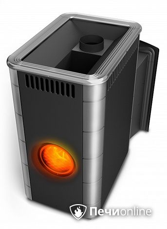 Дровяная банная печь TMF Аврора Inox Витра Иллюминатор антрацит НВ в Щербинке