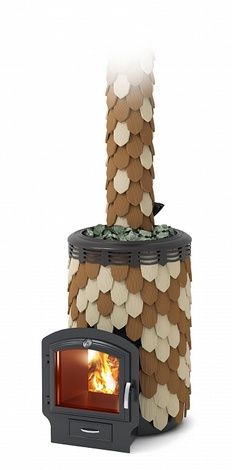 Дровяная банная печь TMF Альфа Панголина Inox ЧДБСЭ ЗК шамот- терракота в Щербинке