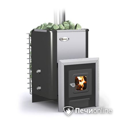 Дровяная банная печь Ермак -Элит 16-С стекло нержавеющая сталь в Щербинке