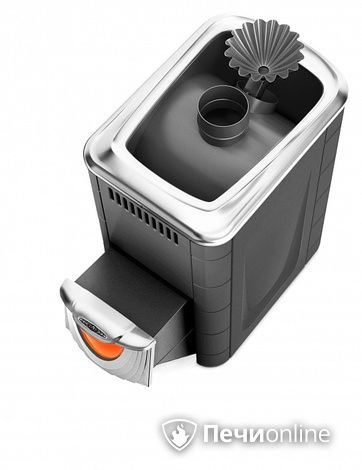 Дровяная банная печь TMF Ангара 2012 Inox ДНС ЗК антрацит в Щербинке