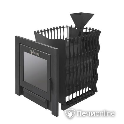 Дровяная банная печь Протопи Вулкан 14 Подкова Панорама в Щербинке