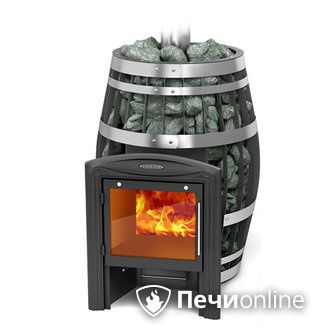Дровяная банная печь TMF Саяны XXL 2015 Carbon Витра с закрытой каменкой в Щербинке