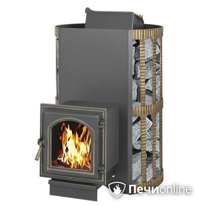 Дровяная банная печь Везувий Скиф с закрытой каменкой (270) в Щербинке