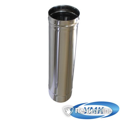 Дымоход УМК Труба D130 L=0,5 м 1,0 мм. нержавейка в Щербинке
