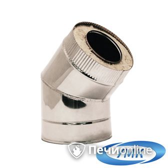 Дымоход УМК Сэндвич-отвод 135°  D120х200 Н+Н 1.0мм 0.5мм по воде в Щербинке
