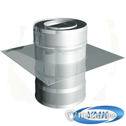 Дымоход УМК Монтажная площадка D130х200 Н+Н 1,0мм 0,5мм по воде в Щербинке