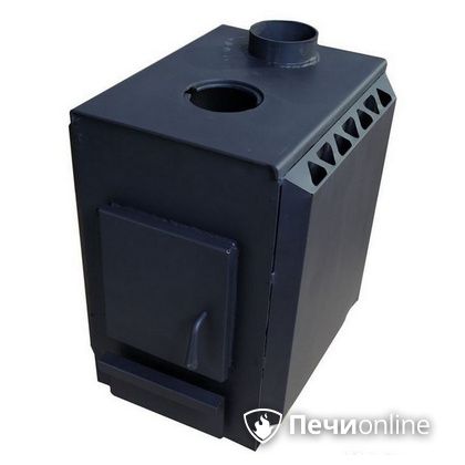 Печь буржуйка УЗПО Теплушка 200 с варочной поверхностью антрацит в Щербинке