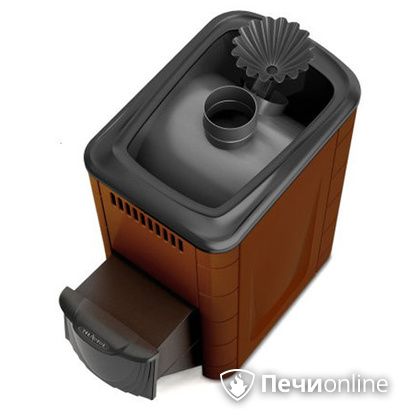 Дровяная банная печь TMF Ангара 2012 Carbon с закрытой каменкой дверь антрацит терракота в Щербинке