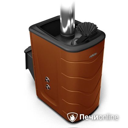 Дровяная банная печь TMF Гейзер 2014 Inox с теплообменником терракота в Щербинке