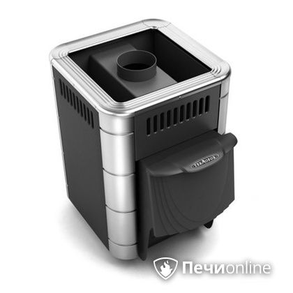Дровяная банная печь TMF Оса Inox дверь антрацит короткий канал антрацит в Щербинке