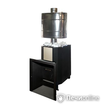 Газовая печь для бани УЗПО Синара Метеорит газо-дровяная антрацит без ГГУ в Щербинке