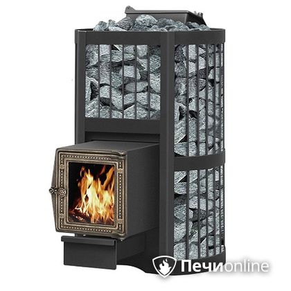 Дровяная банная печь Везувий Ураган Стандарт 22 (ДТ-4С) с закрытой каменкой чугун в Щербинке