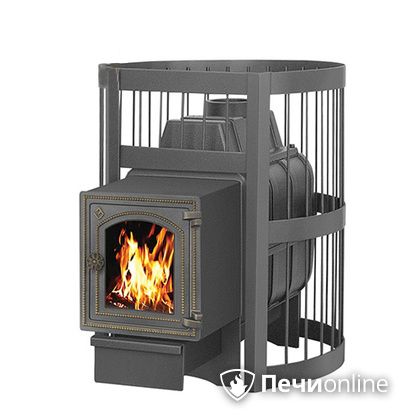 Дровяная банная печь Везувий Легенда Стандарт 16 ДТ-4С чугун в Щербинке